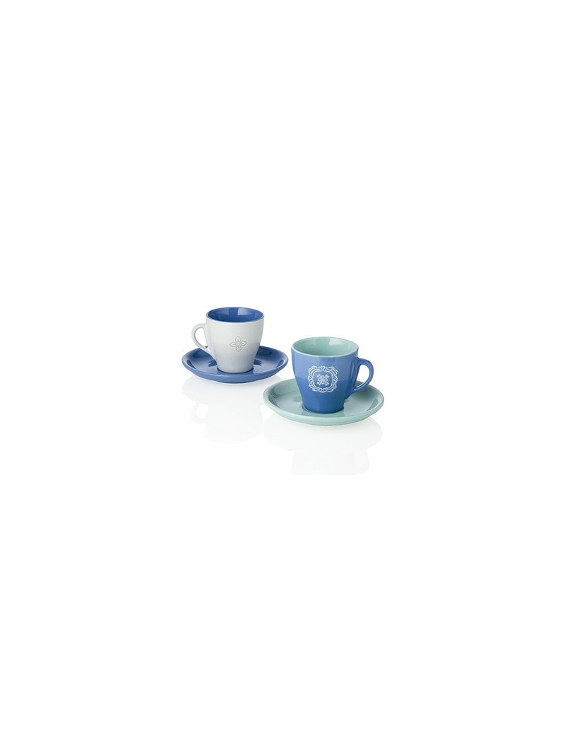 BRANDANI TEIERA CON TAZZA PANAREA BIANCO COBALTO 