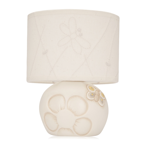 THUN Keramiklampe Iconic Elegance – Mittlere Größe, Ø16,6 Cm, Höhe 32 Cm (mit Schirm) | Moderne Tischlampe Für Wohnzimmer, Schlafzimmer