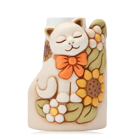 Portabicchieri Doppio THUN In Ceramica - Collezione Country Bloom, Misure 18.5x11.8x9 Cm