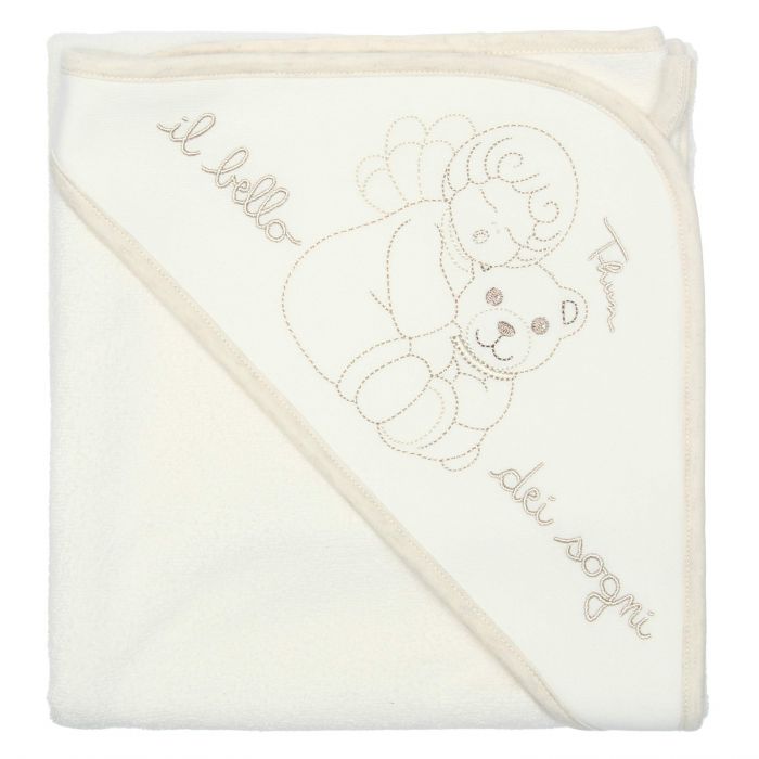 THUN Accappatoio bianco latte unisex THUN \u0026 OVS in cotone biologico Angelo  e Teddy | Prestige Store