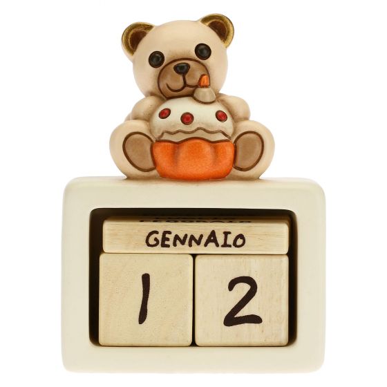 THUN Calendario perpetuo da tavolo in ceramica Compleanno unisex