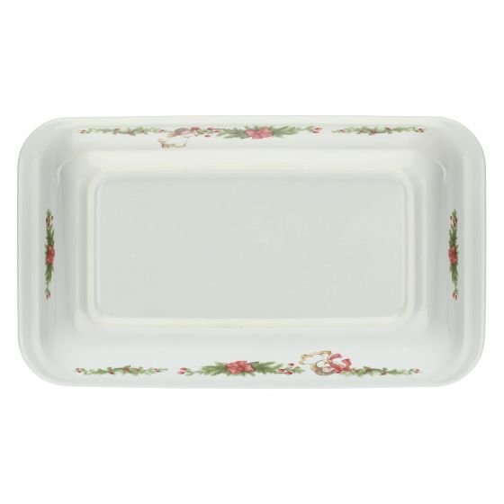Teglia Rettangolare Dolce Natale Adatta a Forno e microonde THUN ® 