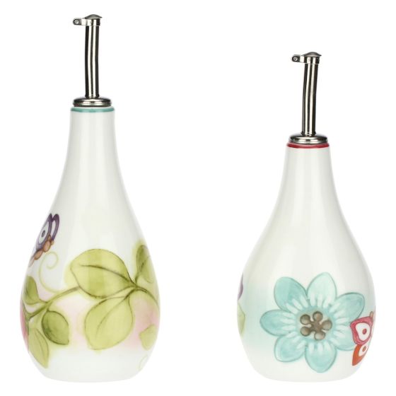 Set Olio E Aceto THUN Linea Country - Con Vassoietto, Porcellana Decorata A Mano - Foto 12
