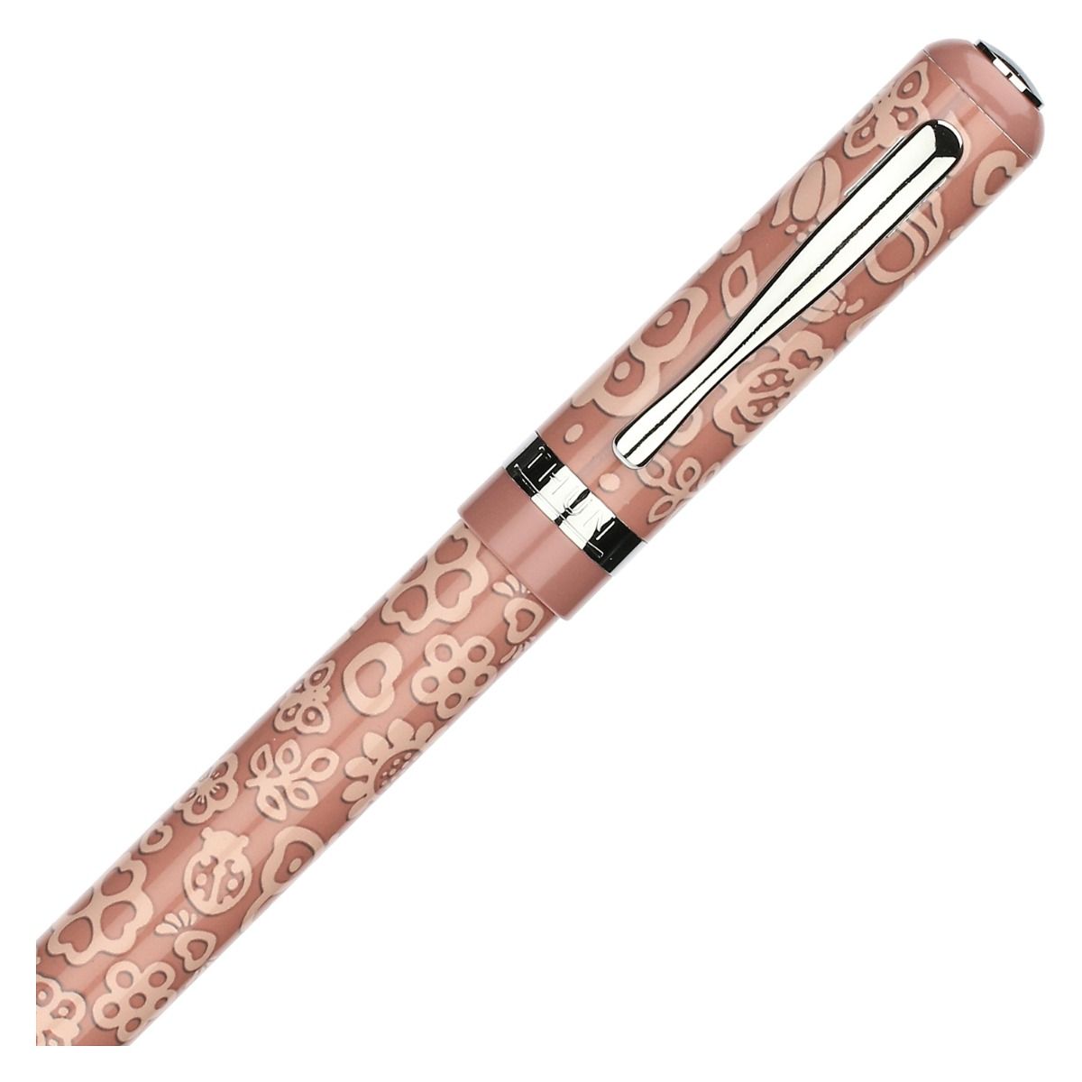 Penna THUN Rosa Con Quadrifoglio - 13.5x1.2 Cm, Acciaio Inox E Ottone - Foto 2